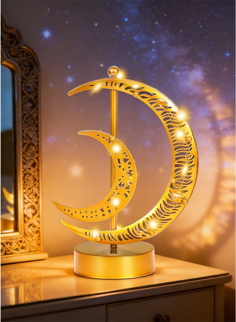 أضواء رمضان، مصابيح تزيين رمضان للطاولة، مصباح قمر، أضواء ليلية لديكور المنزل، غرفة المعيشة، المكتب، عطلة - Image 4